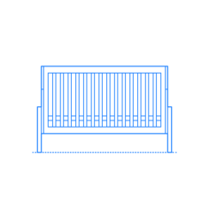 Furniture Crib Infant Bed Chisley Crib Outline Svg Vector, Free Vectors File